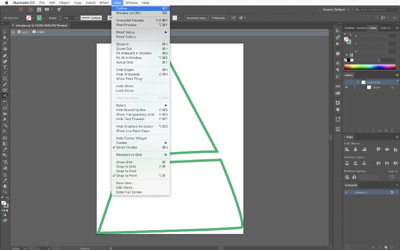 Select outline view to add and remove new points from your SVG